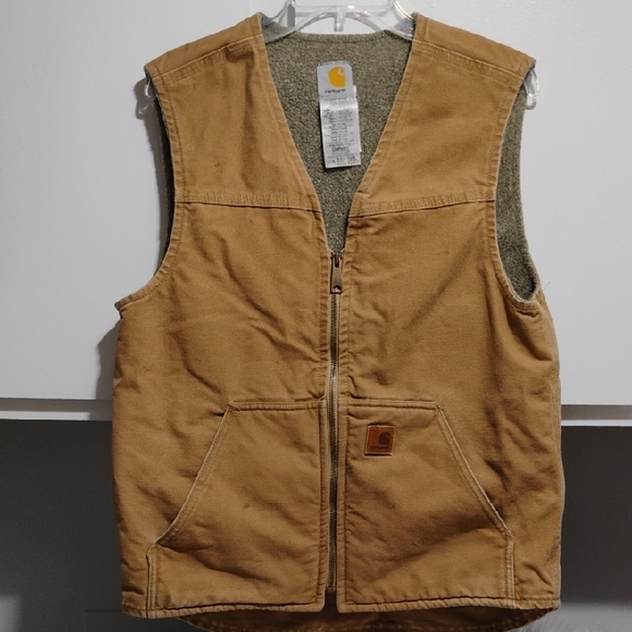 SALE! Carhartt Fleece Lined Vintage Utility Vest Sz.M (X7 CRATE)